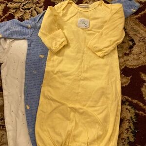 Bundle of 3 Carter's 0-3 Month Sleeper Gowns